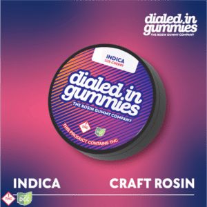 100mg lux cherry rosin gummies (10pk) dialed in gummies