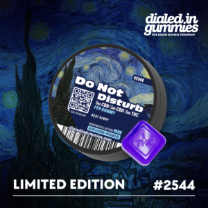 dialed in | innovation | rosin gummies | sleep | acai berry | 1:1:1 cbn:cbd:thc | 100mg 20pk DAILED GUMMIES