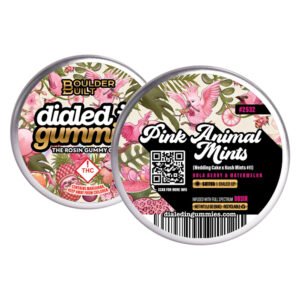 100mg pink animal mints #2532 rosin gummies (10pk) dialed in gummies